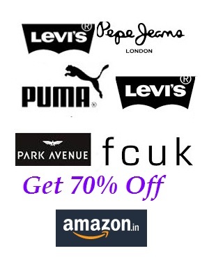 India Desire : Buy Puma, Levis, Pepe Jeans, UCB, FCUK & Park Avenue Womens Clothing At 70% Off From Rs. 329 At Amazon