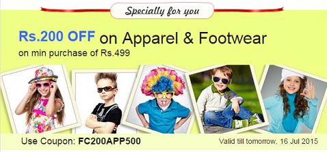India Desire : Get Flat Rs. 200 Off On Apparel & Footwear On Minimum Purchase Of Rs. 499 At Firstcry Use Promo FC200APP500 