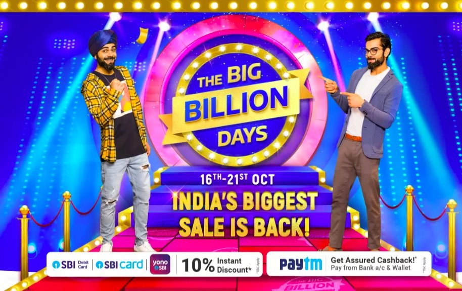 Flipkart Big Billion Days Sale 21 Offers Dates 90 Off Mobile Deals Axis Citi Icici Kotak Card Discount