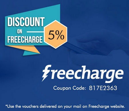 India Desire : Giftxoxo Freecharge Offer : Get Freecharge E-Gift Voucher At 5% + 1% Off Price From Giftxoxo