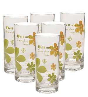 India Desire : Buy Set Of 6 Pcs Green Apple Bloom Long Glass At Rs. 129 Only From Pepperfry