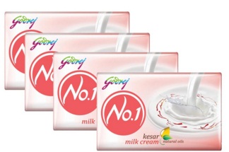 India Desire : Buy Godrej No.1 Saffron & Milk Cream Bar 100g Pack Of 4 At Rs 49 From Snapdeal