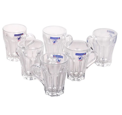 India Desire : Pepperfry- Luminarc Grafic Glass 160 ML Mugs - Set of 6 At Rs 269 Only