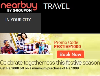 India Desire : Groupon Travel Deals : Get 25% Off On Travel Deals + 1% Off With Payumoney- ESCAPE25