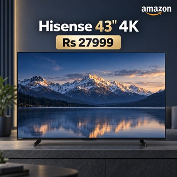India Desire : Buy Hisense 108 cm (43 Inches) 4K Ultra HD Smart Hi-QLED TV At Rs 27999 From Amazon [Regular Price Rs 44999]