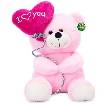 India Desire : Buy I Love You Balloon Heart Teddy Bear Pink 18 cm At Rs 299 From Amazon