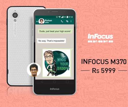 India Desire : Infocus M370 Infocus M370i 4G 8GB Smartphone Open Sale At Rs. 4777 Only From Snapdeal