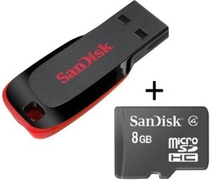 India Desire : Askmebazar Combo Offer: Buy 8GB MicroSD Card + SanDisk 8GB Cruzer Blade Pen Drive At Rs. 320 Only- OMG250AMB