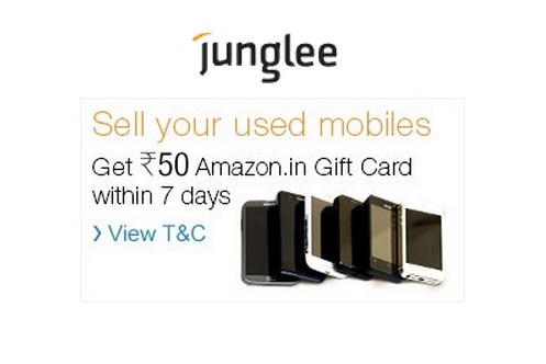 India Desire : Amazon Junglee Ad Post offer: Get Free Amazon Rs. 50 Gift Card on Posting Mobile Phone Ad At Junglee