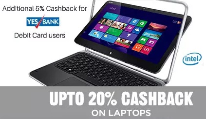 India Desire : Paytm- Get Flat 18% Cashback On Laptops
