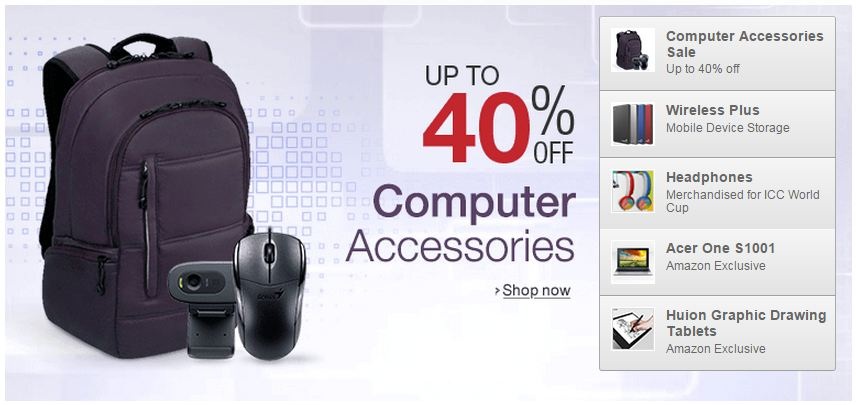 India Desire : Get Upto 60% Off + Extra 20% Off On Computers & Accessories From Amazon - AZWECH20