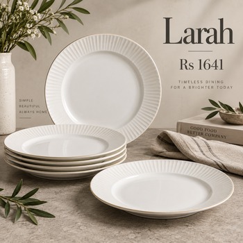 India Desire : Buy Larah by Borosil Juliet Fluted Series Opalware Dinner Set (19 Pieces) At Rs 1641 From Amazon [Regular Price Rs 3020]