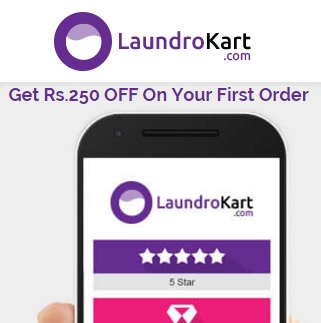 India Desire : Laundrokart Laundry Offer: Flat Rs 250 Off On First Order Of Rs 350