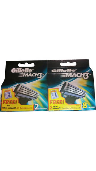 India Desire : Get Gillette Mach3 8 Cartridge Pack With 2 Free Cartridges At Rs. 430 Only Use Promo GET300 [Valid For First Time Shoppers]