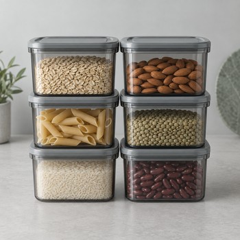 India Desire : Buy 3D METRO SUPER STORE Plastic Grocery Container 1100 ml (Pack of 6) At Rs 163 From Flipkart [Regular Price Rs 986]