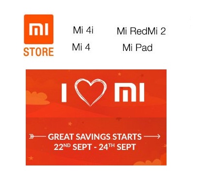 India Desire : Amazon Xiaomi Mi Offer : Get Huge Discount And Great Saving On Xiaomi Mi Products From 22nd To 24th Sep 2015 At Amazon