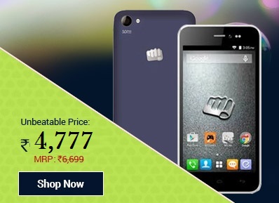 India Desire : Buy Micromax Canvas Pep At Rs. 4777 & Get Free Rs. 1000 Goibibo Gocash & Extra 2% Off With Payumoney Wallet At Shopclues