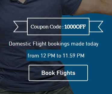 India Desire : MakeMyTrip Weekend Offer : Get Upto Rs 1000 Off On Domestic Flight Booking [12 PM to 11.59 PM]