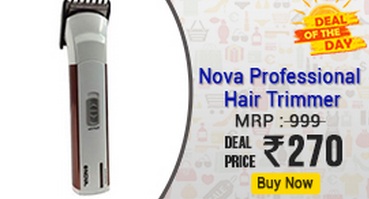 India Desire : Askmebazaar Deal Of The Day : Get Rs. 100 Off On Nova Professional Hair Trimmer NHC 301-RSR000012786 At Rs. 170 From Askmebazaar