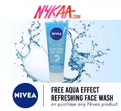 India Desire : Nykaa Free Nivea Facewash Offer : Get Free Nivea Aqua Refreshing Face Wash on Purchase Of Any Nivea Product From Nykaa