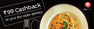 India Desire : Ola Cafe offer:Get Flat Rs99 Cashback on Your first order with Ola Café.