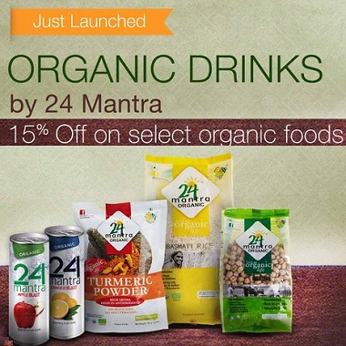 India Desire : Amazon Exclusive Launch : Buy Organic Drinks & Organic products By 24 Mantra At 15% Off Price From Amazon