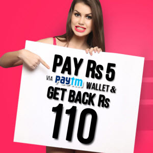 India Desire : Paytm 5 ka 10 Offer: Pay Rs 5 And Get Rs 10 Wallet Balance(MoodsofCloe)- Working Again
