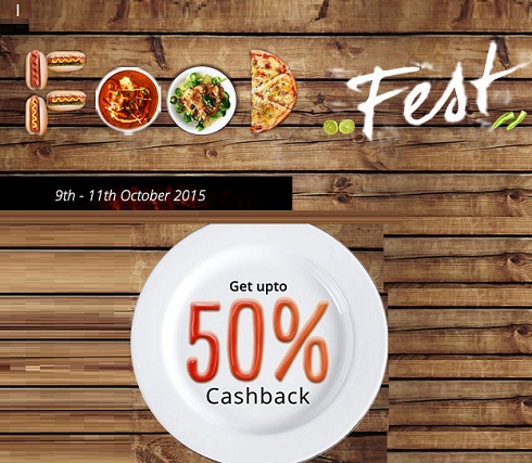 India Desire : Paytm Food Fest Offer : Get Upto 50% Cashback On Paytm Food Festival Between 9th To 11th Oct 2015