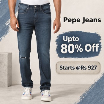 India Desire : Myntra Pepe Jeans Offer: Upto 80% Off On Pepe Jeans Clothing Starts @Rs 927 Only