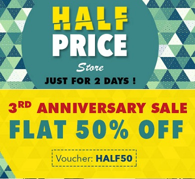India Desire : Pintvenue Half Price Sale : Get Flat 50% Off & 15% cashback With Mobikwik On Pintvenue 3rd Anniversary Sale Use Promo Code HALF50