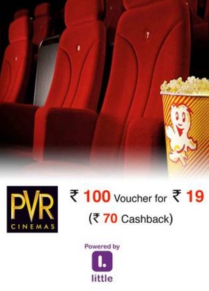 India Desire : Buy PVR Cinemas Voucher Worth Rs. 100 + Rs 70 Cashback At Rs. 89 From Paytm
