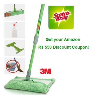 India Desire : Buy Scotch-Brite Flat Mop With A Sprayer + Free Refill At Rs. 790 From Amazon