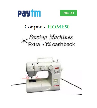 India Desire : Paytm Sewing Machines At Flat 30% Cashback Price From Rs. 499 - MEGA30