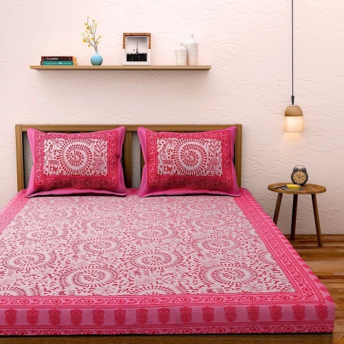 India Desire : Buy SheetKart Floral Printed Pure Cotton Double Bedsheet with 2 Pillow Covers, At Rs. 199 from Amazon [MRP Rs 1199]