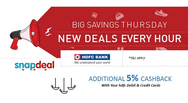 India Desire : Snapdeal Big Saving Thursday :Get New Deals Every Hour On Snapdeal Thursday Offer