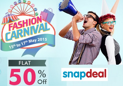 India Desire : Snapdeal Fashion Carnival : Get Flat 50% Off On Snapdeal Fashion Carnival [Snapdeal May 2015 Offer]