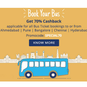 India Desire : Paytm 70% Cashback On Bus Booking: Get 70% Cashback On Bus Booking Use Promo SPECIAL70