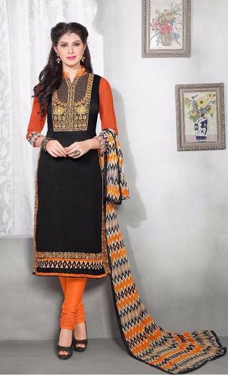 India Desire : Buy Skyblue Fashion Black Cotton Semi-Stitched Suit At Rs. 349 only from Paytm