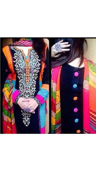 India Desire : Buy Thankar Black Cotton Dress Material Worth Rs.2899 At Just 549 Only From Paytm