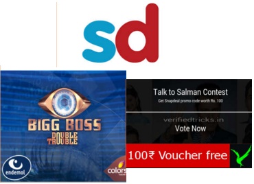 India Desire : Ask Question To Big Boss Contestant On Snapdeal App And Get Free Rs. 100 Snapdeal Promo code