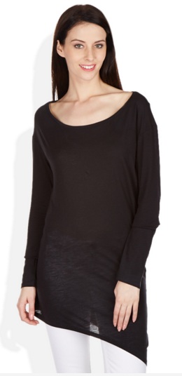 India Desire : Buy Sisley Black Solid Top At Rs 390 From Snapdeal