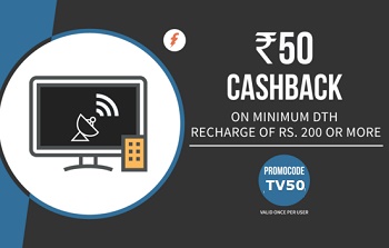 India Desire : Freecharge TV50 Offer: Get Rs.50 Cashback On DTH Recharge Of Rs 200 