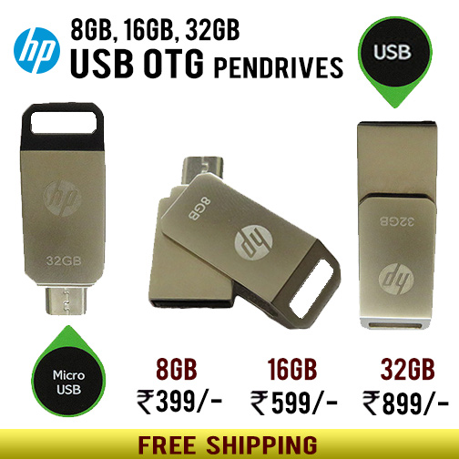 India Desire : Upto 70% off On HP USB OTG PENDRIVES 8GB, 16GB, 32GB 