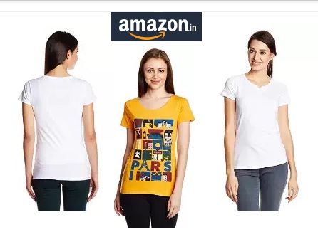 India Desire : Amazon Loot Deal : Buy Women's Printed T-Shirt Worth Rs. 399 At Rs. 60 Only From Amazon Festive Sale
