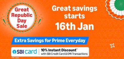 Amazon Great Republic Day Sale: Upto 80% Off Deals On Mobiles, Electronics & Fashion + Ex...